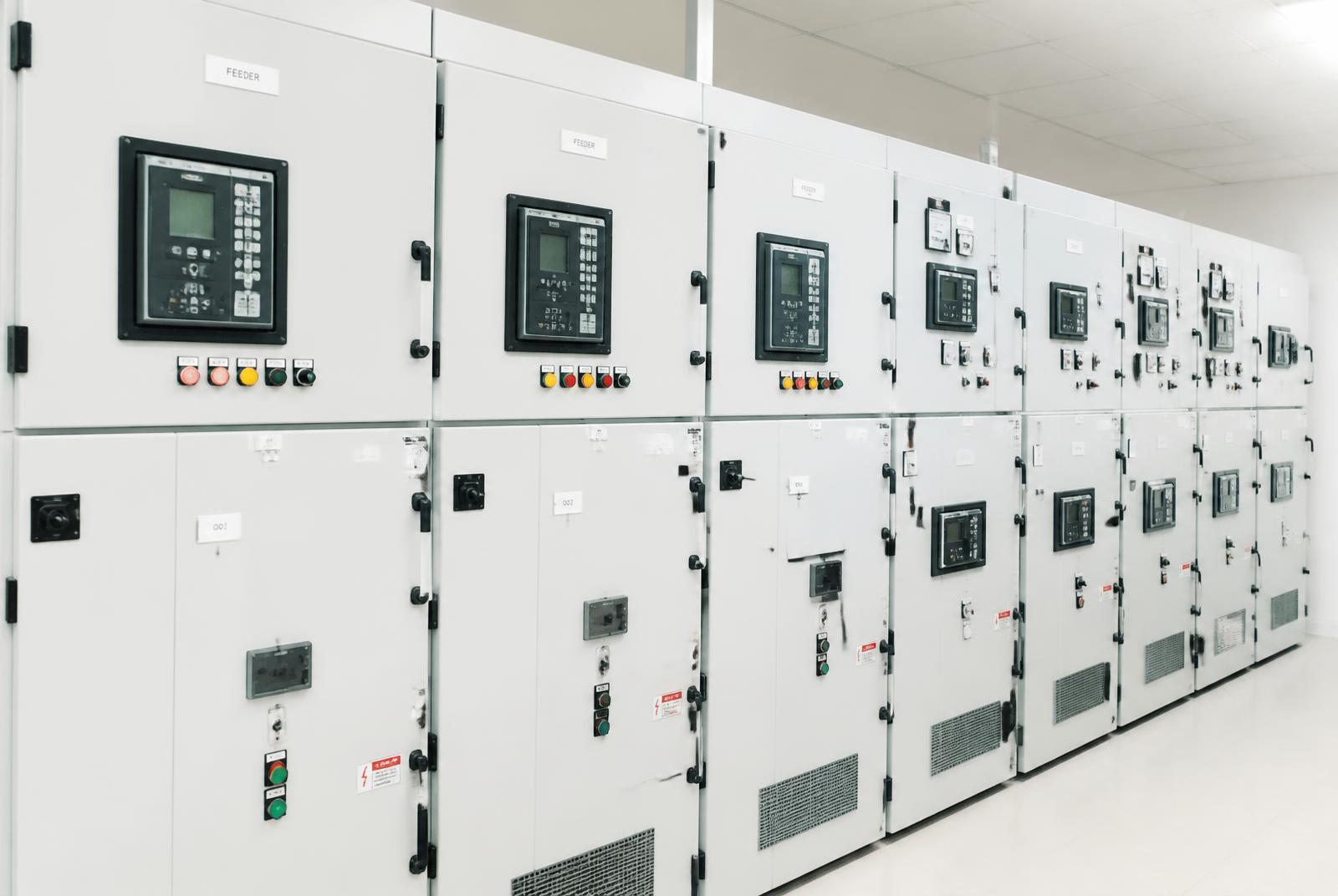 Control panels wired with LT power and control cables